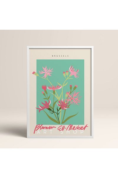 HOMEPACK Tablou cu rame din lemn alb Poster cu rame Decor artistic modern de perete (ABSTRACT48-WHITE-50X70)