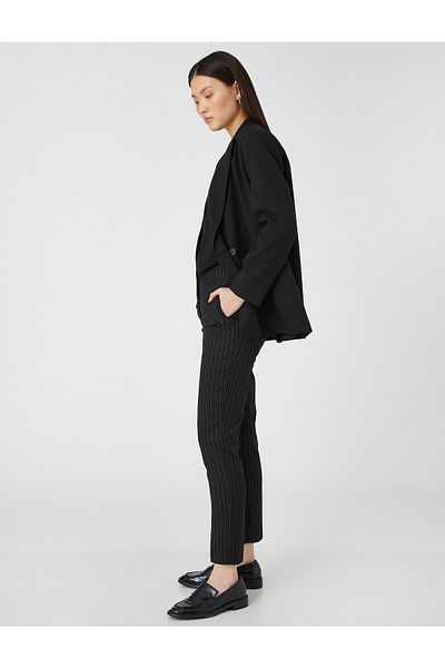 Koton High Waist Crop Trousers