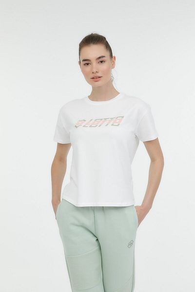 Lotto Wl Luca-B 11Llw03 3Fx White Women's Short Sleeve T-Shirt