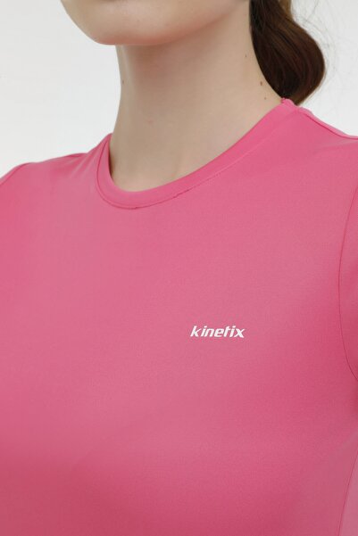 Kinetix T-shirt W-sn230 Basıc Pes C Neck Super Pembe Kadın Kısa Kol