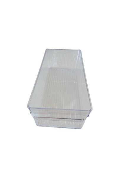 Bahat Refrigerator Transparent Crystal Organizer Fruit Bowl Crisper Storage Container 4.75 Lt