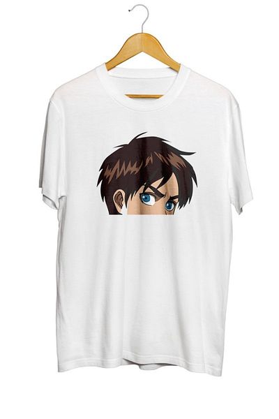 karikatürstore Eren Yeager Peeking Printed Unisex T-Shirt