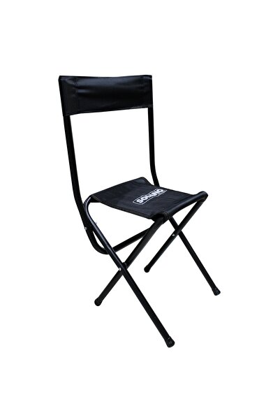 SOLANO FISHING Katlanır Arkalıklı Kamp-piknik Taburesi Siyah