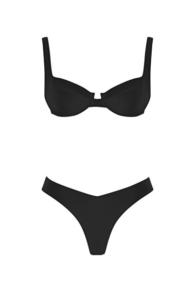 Beach&Beyond أسود Underwire بيكيني الأعلى للمرأة