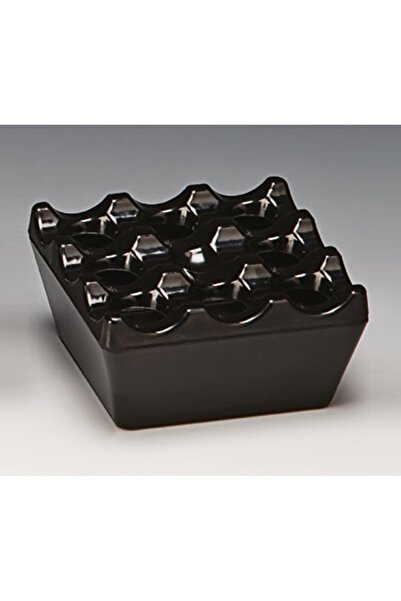 Zethome Kare Küllük Cafe Siyah Krom 6'lı