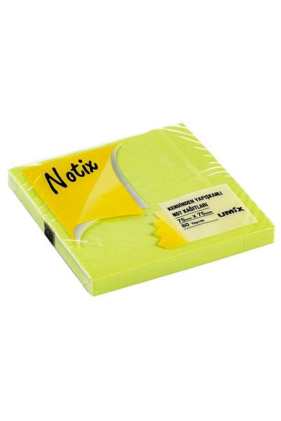 Umur Notıx Neon Green Adhesive Note Paper 75x75mm 80 Sheets
