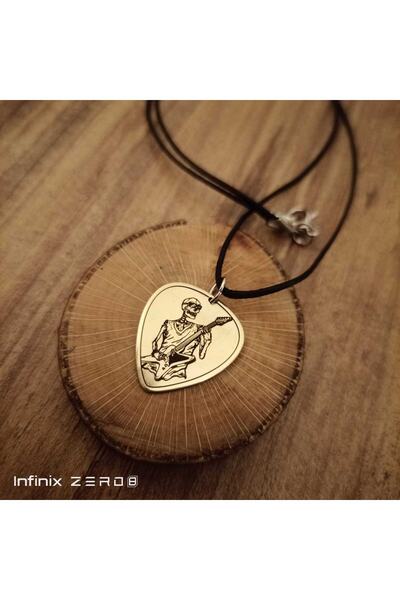 luffy design Pena Kolye Gitar Çalan Iskelet Model