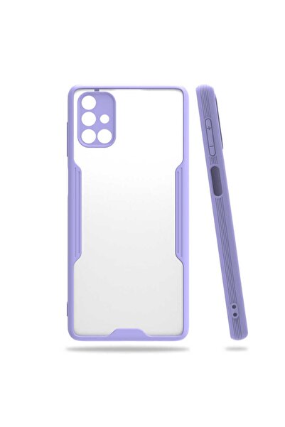ZM STORE Samsung Galaxy M31s Kılıf Kamera Korumalı Arkası Buzlu Şeffaf Parfe ...