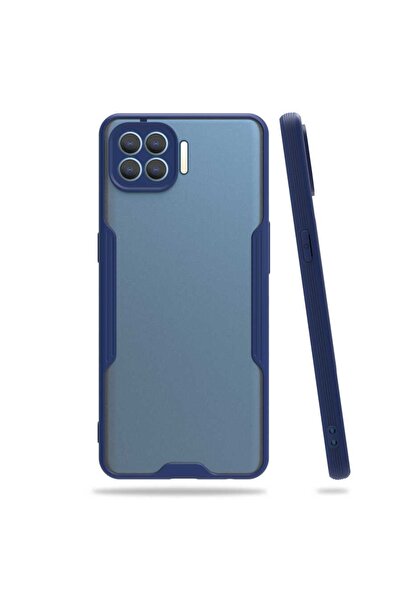 ZM STORE Oppo Reno 4 Lite Kılıf Kamera Korumalı Arkası Buzlu Şeffaf Parfe Kapak