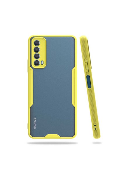 ZM STORE Huawei P Smart 2021 Case Frosted Transparent Parfait Cover with Came...