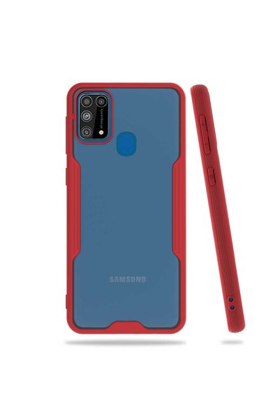 ZM STORE Samsung Galaxy M31 Case Frosted Transparent Parfait Cover with Camera Protection on the Back