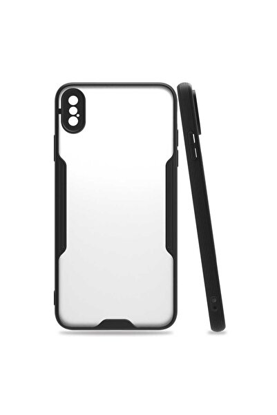 ZM STORE Apple Iphone Xs Max 6.5 Kılıf Kamera Korumalı Arkası Buzlu Şeffaf Pa...