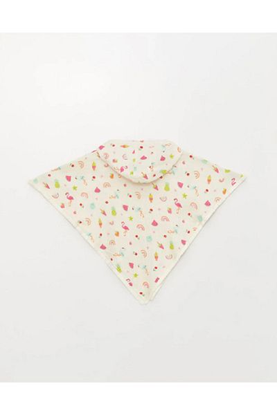 LC Waikiki Lcw Baby Hooded Printed Baby Girl Kimono Muslin Fabric