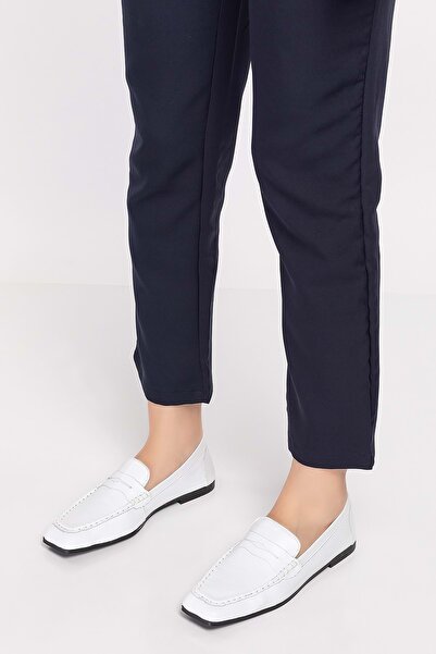 Gondol Dámský mokasín s rohovou špičkou z pravé kůže Mdr.20 – bílý – 36