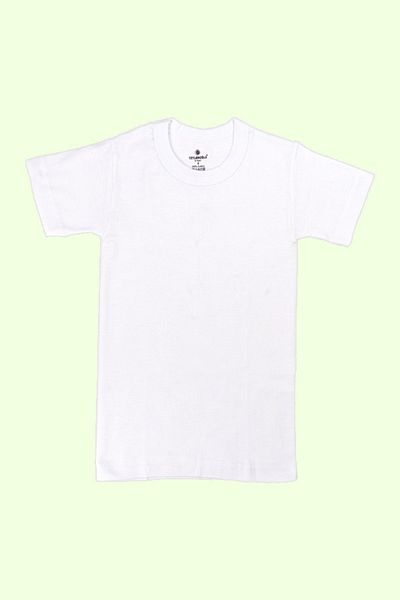 Ceylanoğlu Pack of 6 White Ribbed Boy's Crew Neck Undershirt