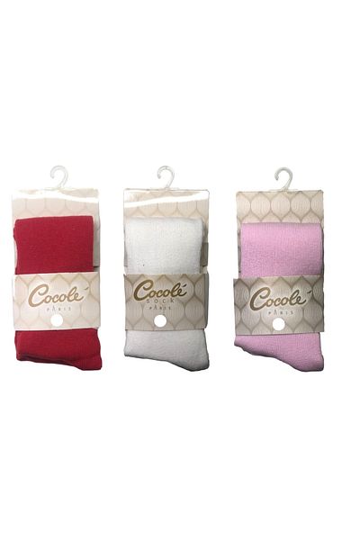 Cocole Blue Colored 3-Piece Baby Pantyhose