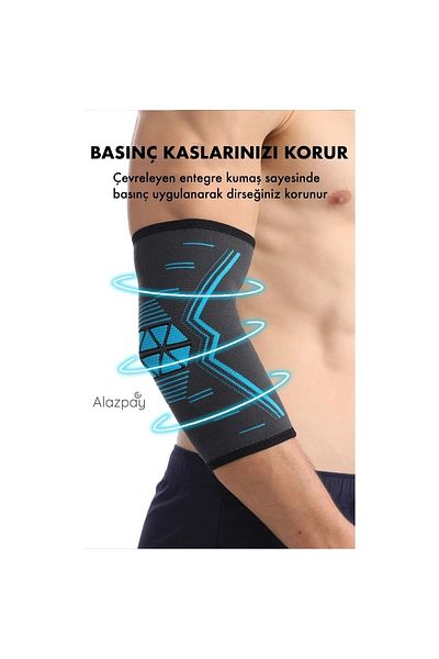 Alazpay Μπάσκετ Fitness Tennis Orthopedic Sports Outdoor Training Πλεκτό μανίκι σιλικόνης (1 ΤΕΜ)