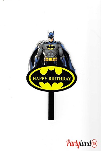 PartylandTR Batman Temalı Karton Pasta Süsü