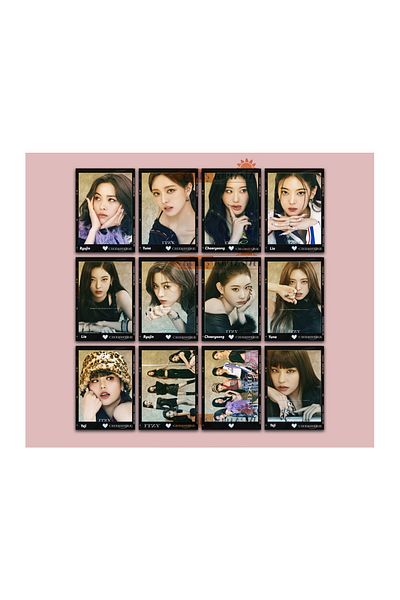 Güneş Kırtasiye Κάρτα φωτογραφιών Itzy Kpop 12 τεμαχίων