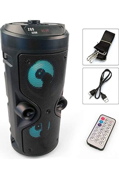 JUNGLEE Bluetooth Speaker Kablosuz Hoparlör Led Işıklı Fm Radyolu Sd Kart Ve ...