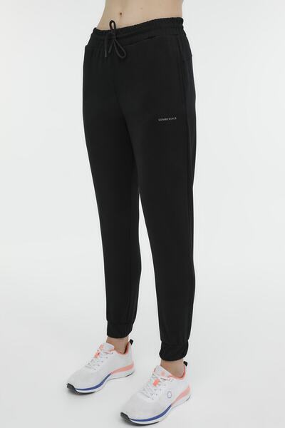 lumberjack W-ct695 Camıla Jogger 2pr Pantaloni de trening negri pentru femei