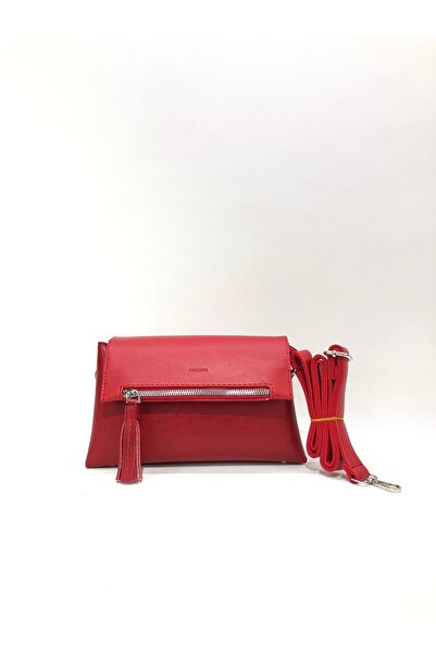 Piedra Червона функціональна жіноча сумка з кришкою та застібкою-блискавкою