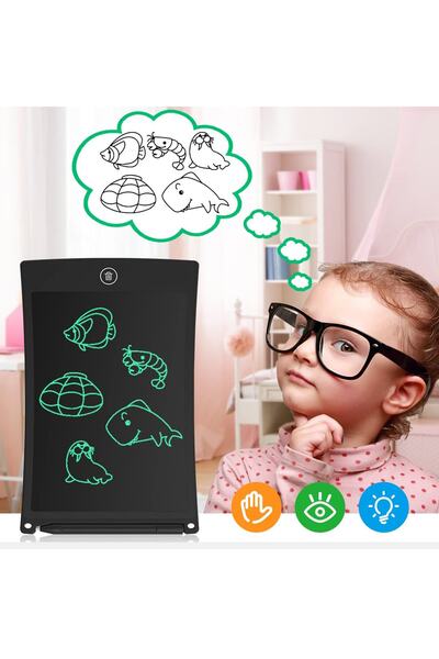 MEZİGARC Grafik Digital Çocuk Yazı Tahtası Silinebilir 8,5inç Eğitici Tablet 1 Adet Çizim Tableti Lcd Ekran