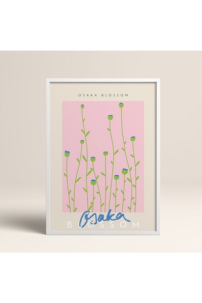 HOMEPACK Tablou cu rame din lemn alb Poster cu rame Decor artistic modern de perete (ABSTRACT22-WHITE-30X40)