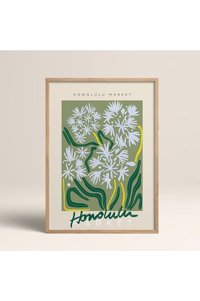 HOMEPACK Рамкирана картина с естествено дърво, рамкиран плакат, артистична модерна декорация за стена (ABSTRACT23-WOOD-40X60)