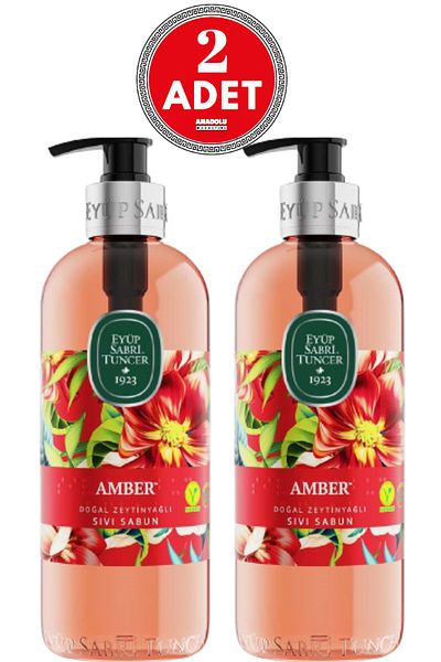 Eyüp Sabri Tuncer Amber Natural Olive Oil Liquid Soap 500 Ml 2 Pieces