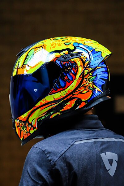 Nexx Sx.100r Abısal Sarı-mavi Kask