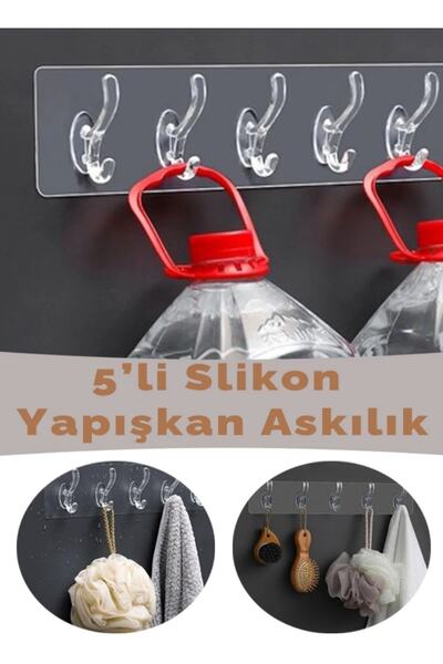 NuBuTu Li 29*7 Umeraș de perete pentru ușă, transparent, puternic, autoadeziv, rezistent la sarcină, cuier transparent din silicon