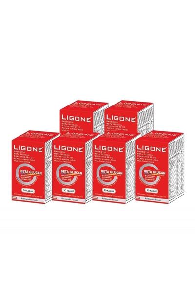 Ligone بروبيوتيك بيتا جلوكان متعدد الفيتامينات - 30 كبسولة 6x