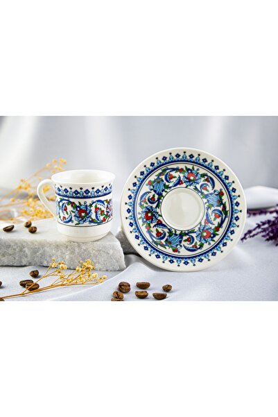 Kütahya Serigrafi 6`li Porselen Fincan Takımı