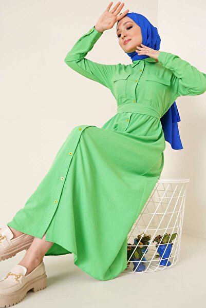 VOLT CLOTHİNG Γυναικείο φόρεμα με κουμπιά σε όλο το σώμα