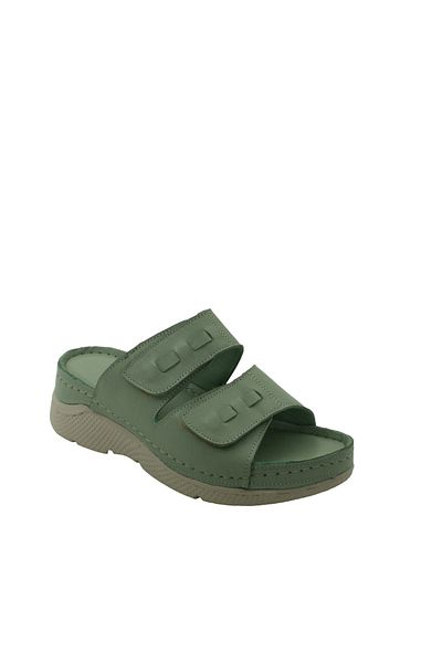 Dünya Shoes شباشب نسائية من الجلد الطبيعي
