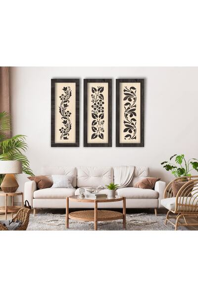 Ahşap Çiçek Desenli Tablo, Çiçek Desenli Ahşap Tablo, Çiçek Desenli Ahşap Duvar Dekorasyonu