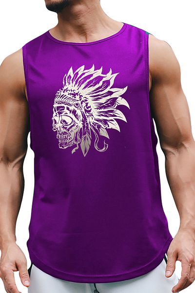 BLUU Αμάνικο αθλητικό μπλουζάκι Indians Tank Top Fitness Tank Top