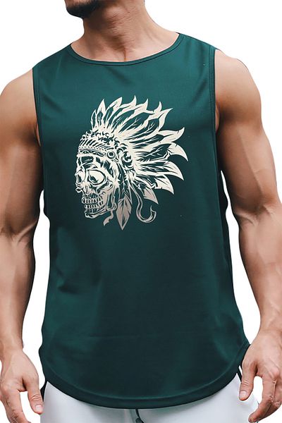 BLUU Indians Sleeveless Athlete T-shirt Tank Top Sports Singlet