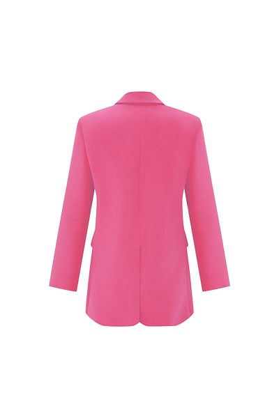 Whenever Company Rosa, übergroße, wattierte, innen gefütterte Premium-Jacke aus Crêpe mit zwei Knöpfen und Taschen