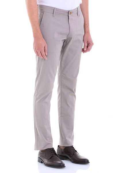 Hatemoğlu Mink Regular Fit Patterned Cotton Side Pocket Canvas Trousers