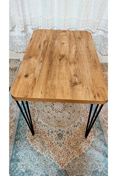 YusGos Atlantik Çam Desen Oval 70x110 Mutfak Masası Masa Mutfak Masa Yeni Model Sadece Masa