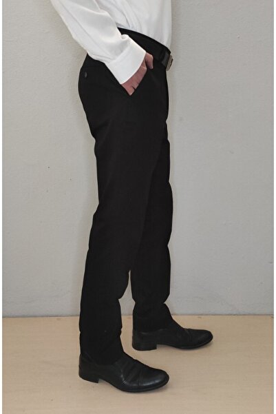 Bomenti Life Erkek Gabardin Siyah Regular Fit Spor Pantolon