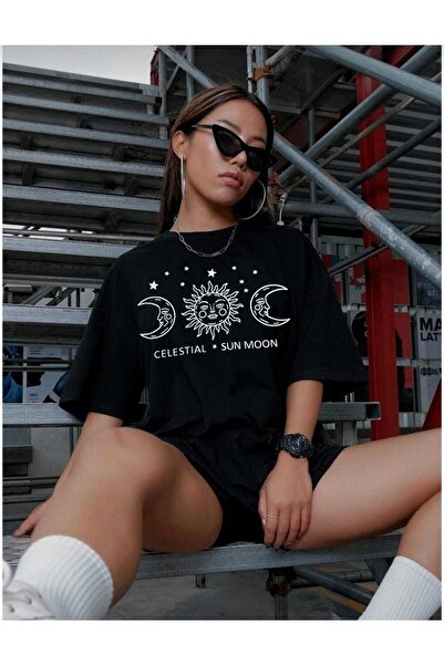 trendypassion Tricou cu design tematic Sun Moon Universe
