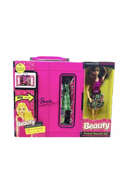 ELAADA Beauty Barbie Bebek Elbise Gardroplu Aksesuarlı Oyun Seti