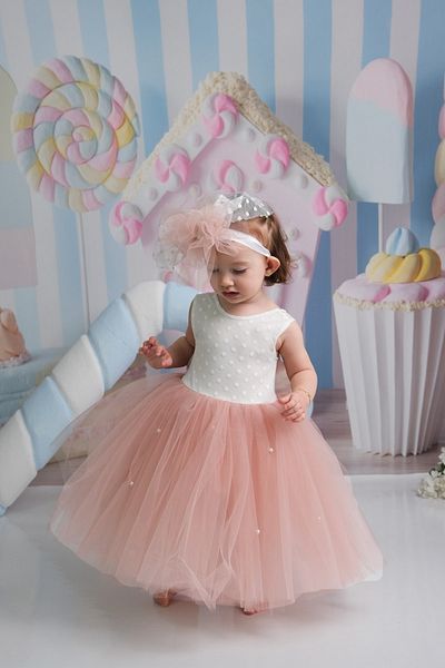 Shecco Babba Set rochie de zi de naștere și bandană cu tutu cu fundă