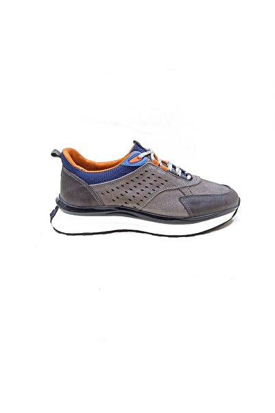 MARCOMEN Gri Deri Erkek Sneaker Ayakkabı