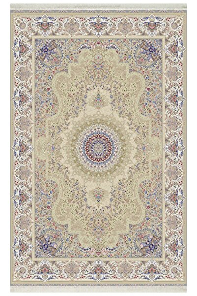 Eko Halı Isfahan Isf06 Cream Desenli Yüksek Kalite Sık Dokuma 120 Tarak Ipek ...