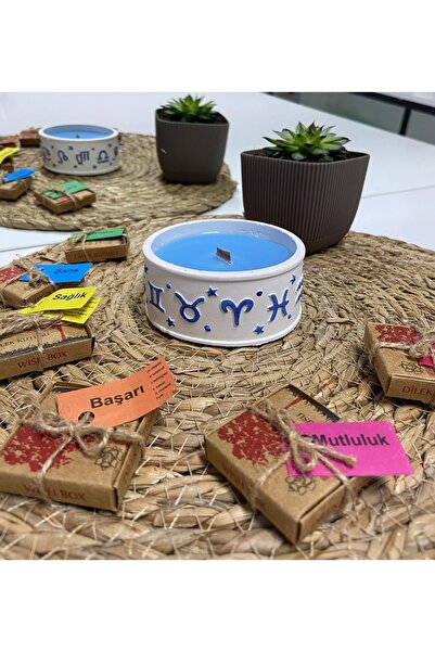MorVilla Kokulu Mum,renkli Mum,12 Burç Simgeli Ritüel Mum,çakra Mum,dekoratif...