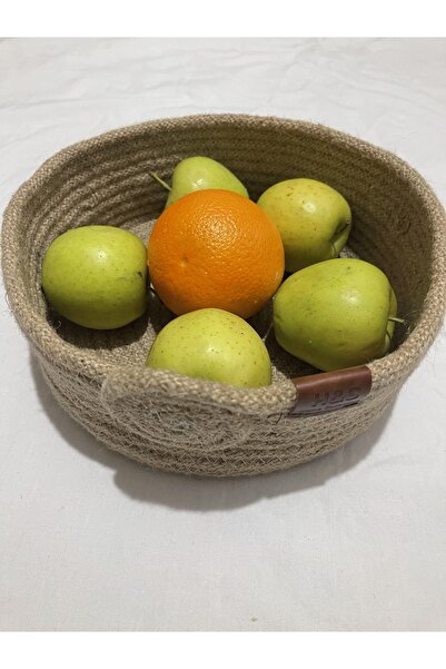 HALİME SULTAN Ikili Jüt Meyve Sepeti Ekmek Sepeti Hasır Ip